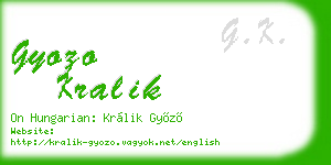 gyozo kralik business card