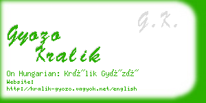 gyozo kralik business card